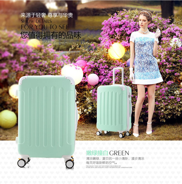 Hành lý nữ xe đẩy trường hợp nhỏ tươi in lưới màu đỏ mật khẩu du lịch rung hành lý sinh viên đại học dễ thương phiên bản Hàn Quốc của thủy triều giá vali kéo loại to