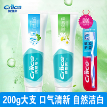 Nais toothpaste 200g salt White household real-life anti-halitosis Whitening Anti-yellow tartar set to send toothbrush