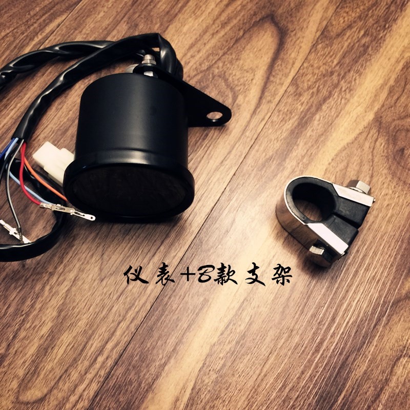 Xe máy GN125 CG125 retro sửa đổi dụng cụ đo mét mét LED đo màu đen với hiển thị tập tin đồng hồ điện tử sirius fi