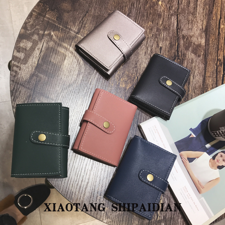 Ví nhỏ mới 2018 nữ ngắn phiên bản tiếng Hàn của ví mini nữ hoang dã Châu Âu và Hoa Kỳ gói ví ví đơn giản ví pierre cardin