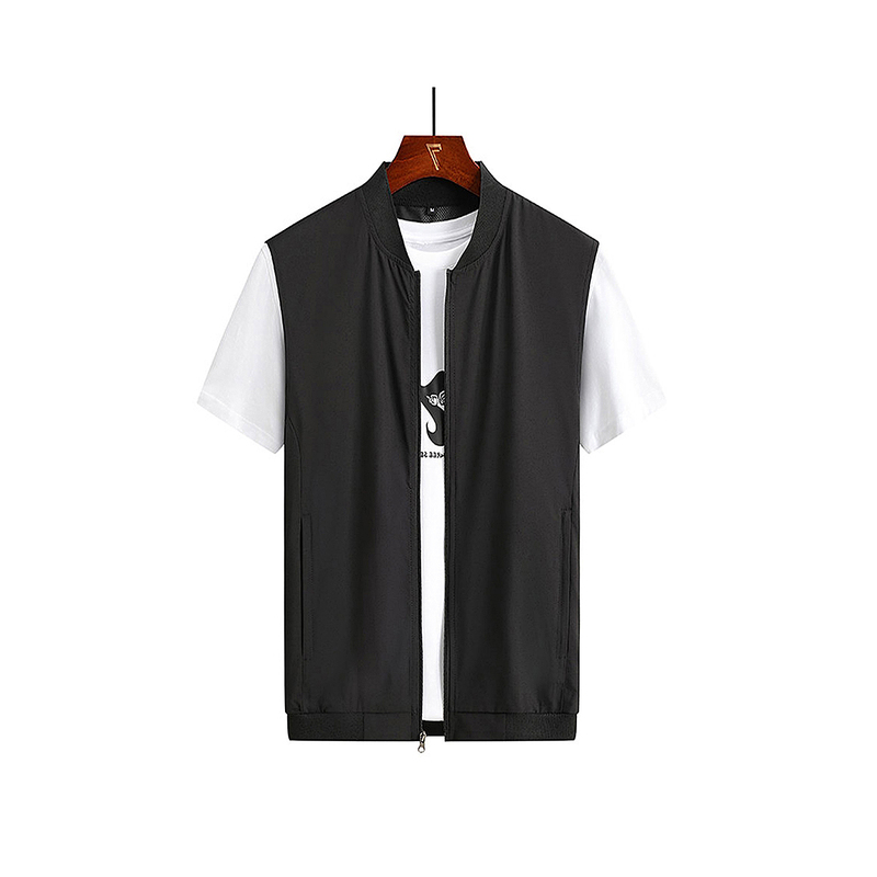Maxsmance French Light Luxury Vest Summer Lightweight Baseball Collar Zipper Sleeveless Casual Outerwear Vest Jacket