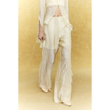 Murmurmi 24SS Designer Brand Brand Silk Halo Fabrics - это плавные брюки в прямом эфире