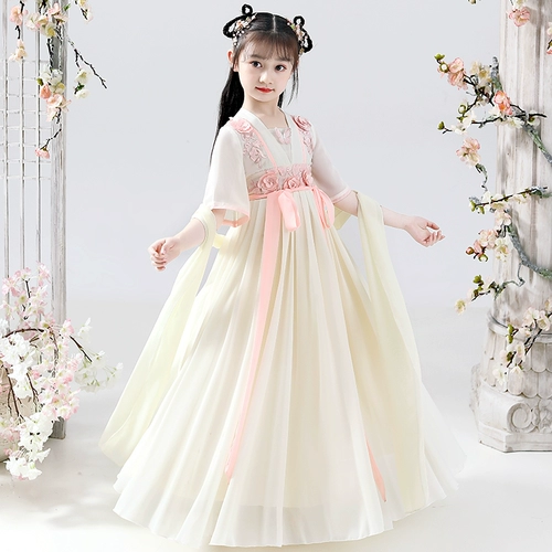 Осеннее ханьфу, детская летняя летняя одежда, юбка, платье, китайский стиль