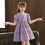 Летнее платье, юбка, летняя одежда, детский летний наряд маленькой принцессы, коллекция 2021, в западном стиле, детская одежда, цветочный принт