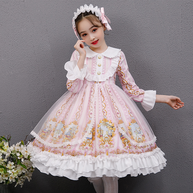 Girls dress spring dress Lolita princess dress Christmas children skirt girl lolita spring lolita