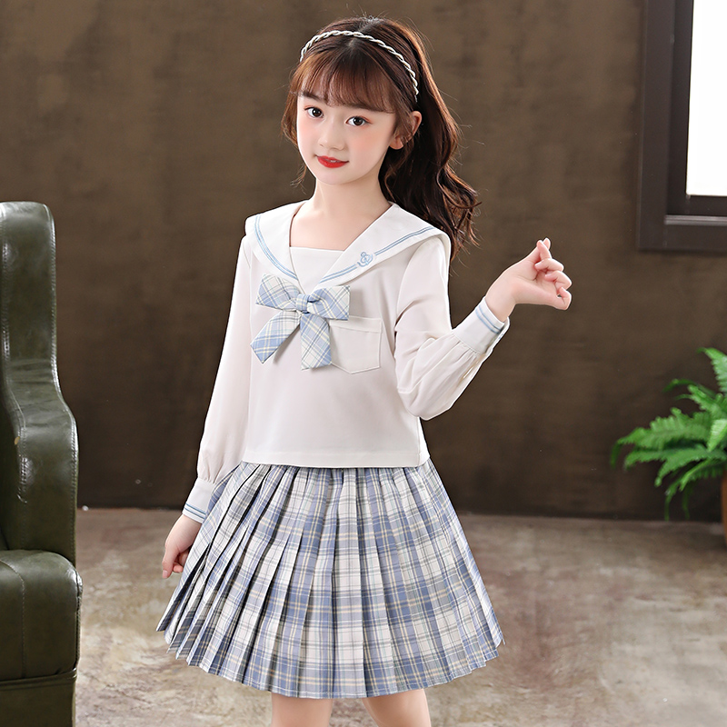 Girls jk uniforms autumn women's skirts children pleated skirts Autumn dresses girls autumn suits College