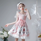 Дисней, наряд маленькой принцессы для принцессы, детская юбка, тонкая летняя одежда, платье, стиль Лолита