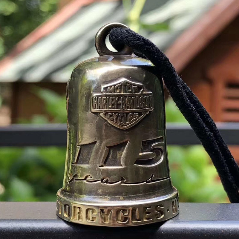 Harlekin Indian motorcycle fitted with good luck bells 115 anniversary of eagle skeleton bells