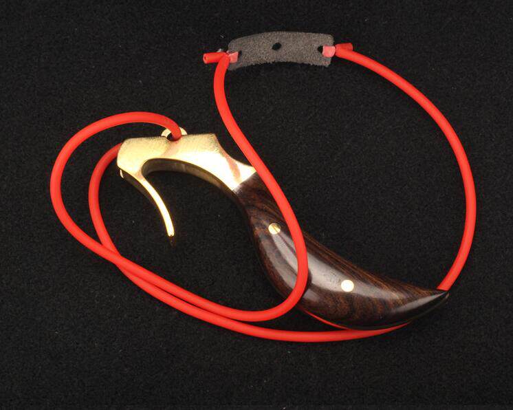 Haipai frameless slingshot hand pure copper mahogany patch personality over top finger protector pocket high heels professional competitive slingshot