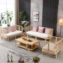 Nordic minimalist modern rattan casual living-room vines Woven Sofa Single Double Trio Rattan with five sets