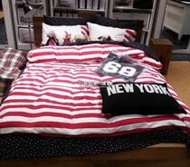 Mimi Hong Kong chocolate Stripes quilt cover Spot