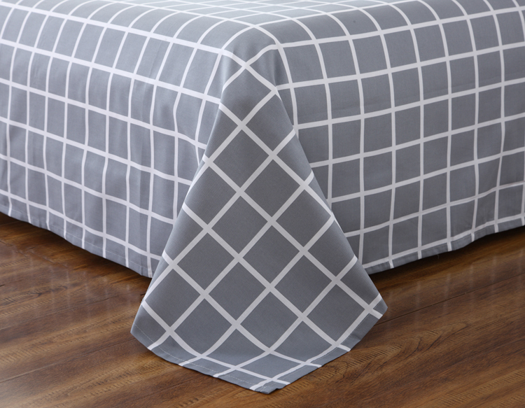 Cotton Nhật Bản đơn giản kẻ sọc bốn mảnh cotton tấm chăn quilt gối gối bông twill màu xám chan ga goi