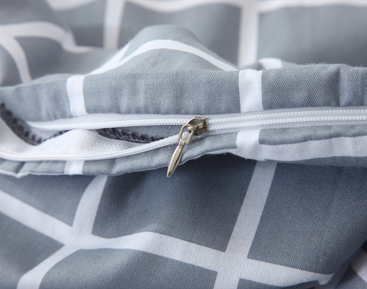 Cotton Nhật Bản đơn giản kẻ sọc bốn mảnh cotton tấm chăn quilt gối gối bông twill màu xám chan ga goi