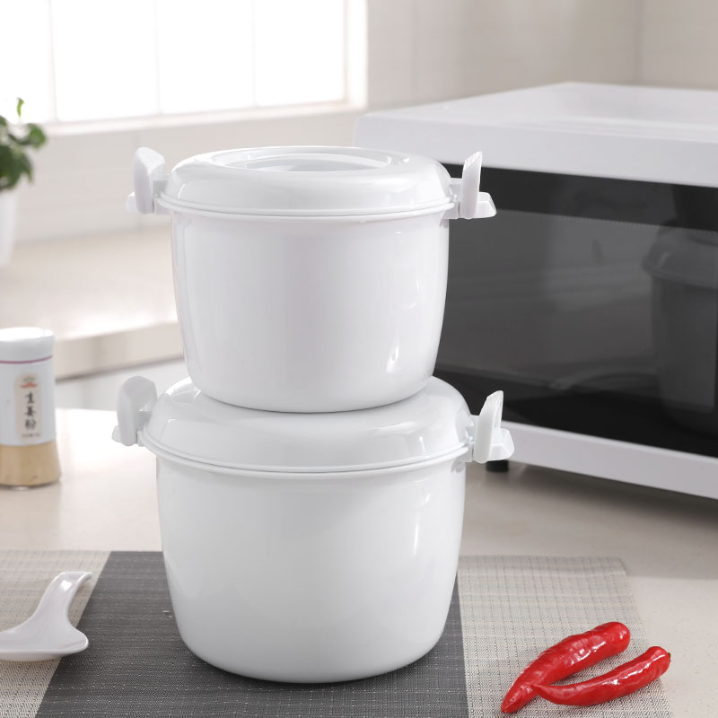 Special Offer Microwave Oven Electronic Pot Plastic Lunch Box Steaming Rice Box with Steamer Steamer Worker with Bucket Handheld