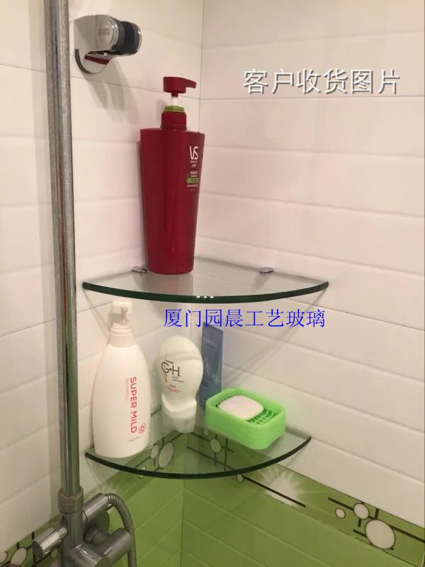 Kitchen tempered glass partition Bathroom shelf Toilet niche laminate can be customized