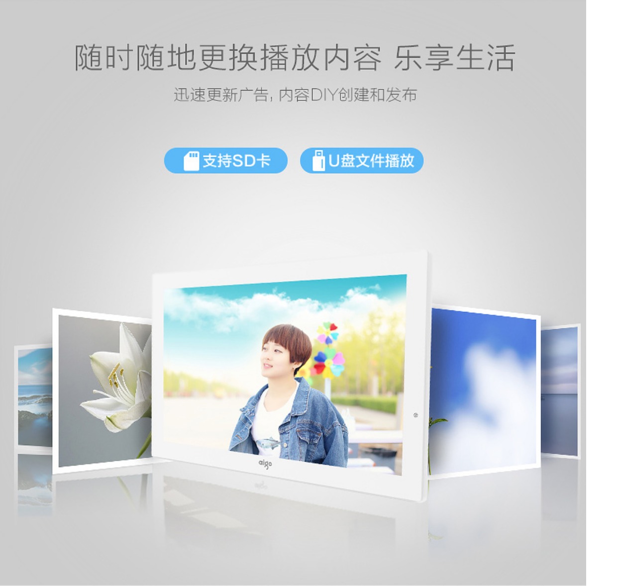 Patriot khung ảnh kỹ thuật số DPF151 HD màn hình 15-inch màn hình lớn đa chức năng quảng cáo album điện tử điều khiển từ xa hẹn giờ chuyển đổi thẻ đồng hồ lịch U-ngõ vào HDMI - Khung ảnh kỹ thuật số 	bán khung ảnh kỹ thuật số	