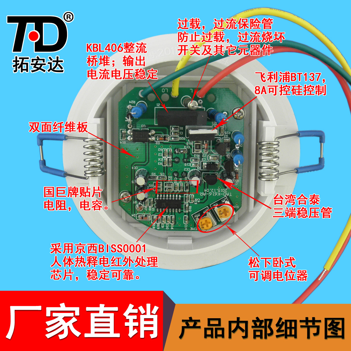 �ذ���Ƕ��ʽ�ɵ��ӽ���led��TAD-K616RX