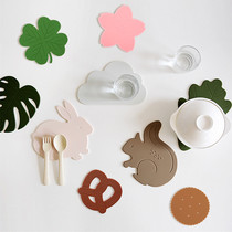 daily like Korean creative cute table mat waterproof silicone heat insulation mat Coffee teacup mat ins wind