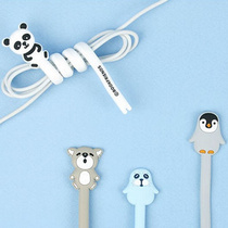 bookfriends Korean creative cute animal cable management hub winder Food snack bag sealing strip