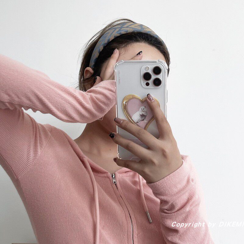 Korean in small love cats for iPhone 12 13 14 ProMax XSmax8plus mobile phone case