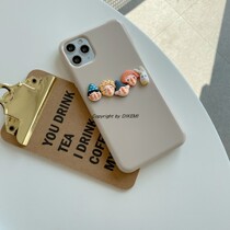 Homemade small crowd fun little people apply Apple 11 12ProMaxX XS phone shell 7 8plus bag edge soft