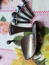 Customized high-end violin accessories 44 high-end ebony natural color accessories pull plate tuning pin base ox bone