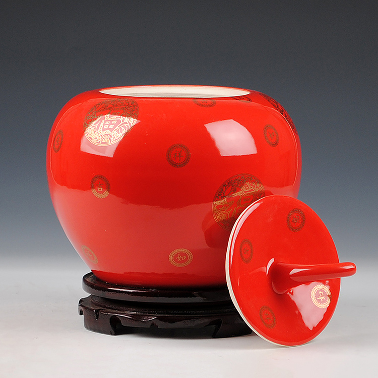 Haun di pine apple jingdezhen ceramics vase modern home handicraft furnishing articles (with base