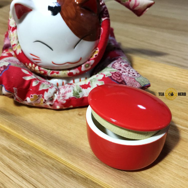 (Yiping House) Smear Tea Dau Daub Tea Date Tank Carry-on Carry-on Tea Storage Tank Jar Mouth About 5 5cm