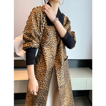  JU designers new Turkish first layer tire cowhide fur coat leather leather womens medium and long windbreaker jacket