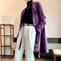 JU FUR designer personality V Turkey light coated sheepskin mid-length leather fur windbreaker jacket trend