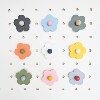 Perforated board accessories hook Morandi color wooden flowers exquisite decoration easy to install 15mm/12mm/10mm