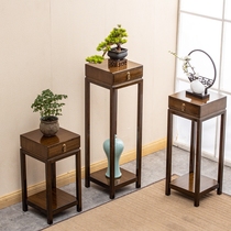 Flower shelf living room indoor floor-to-ceiling new Chinese style solid wood balcony bonsai frame ornaments flower stand shelf