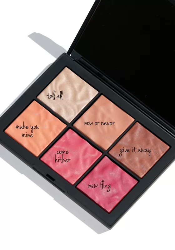 Spot NARS Mũi má hạn chế bảng màu má hồng sáu màu khả năng sửa chữa đĩa cao Phơi nước gợn - Blush / Cochineal