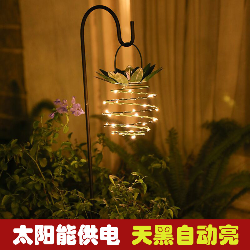 Solar Led Outdoor Waterproof Creative Decoration Tree Light Villa Garden View Pinewood Hanging Lantern Courtyard Small Night Light-Taobao