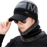 Удерживающая тепло дорожная мужская демисезонная шерстяная утепленная вязаная шапка для отдыха с капюшоном, в корейском стиле