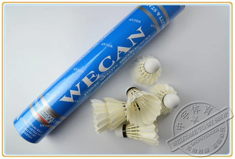 Authentic WECAN Weiken Cầu lông Ánh sáng màu xanh Weiken Huang Weiken Kháng chơi bóng đào tạo 5 ống quả cầu lông yonex