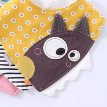 3 baby triangle towel cartoon baby saliva Towel Double cotton newborn baby saliva bag children eating bib