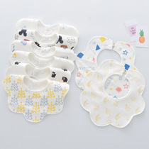 Baby cotton bib cute petal mouth towel baby bib newborn saliva scarf childrens rice pocket soft