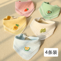 Cute fruit baby triangle towel spring and summer cotton gauze saliva towel bib newborn baby saliva scarf