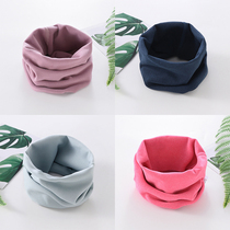 Simple solid color childrens Collar Cotton warm boy girls collar winter windproof infant scarf