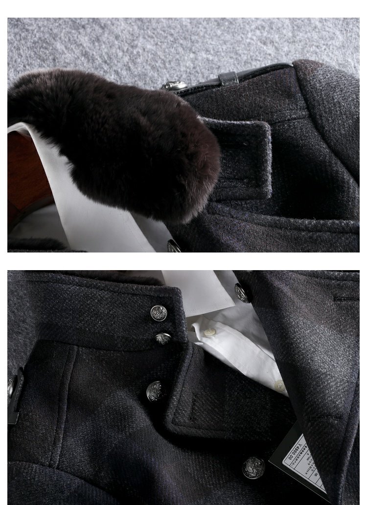 Áo len nam mùa đông Áo len gió Hàn Quốc Slim Winter Stand Cổ áo kẻ sọc Tiếng Anh 8016 7007 jacket nam