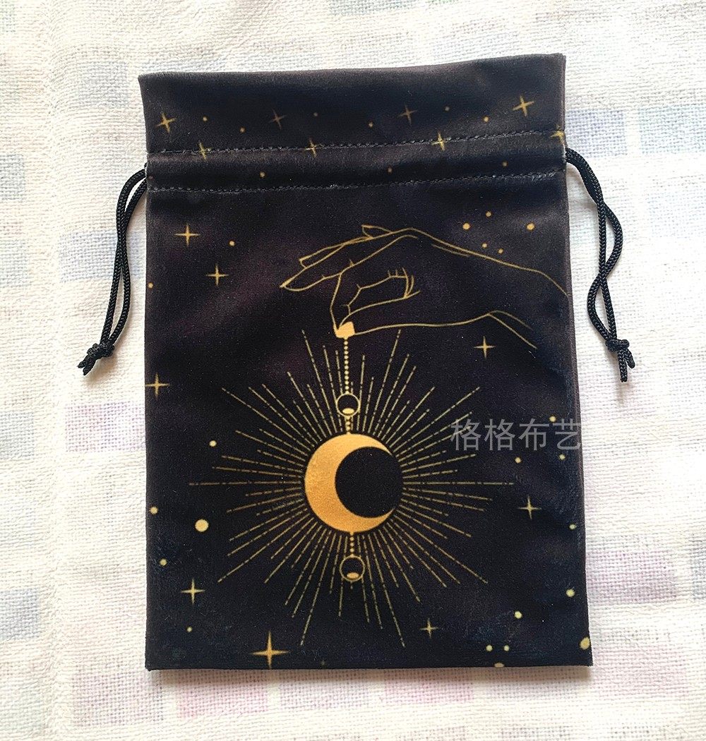 товар из китая 月相星空绒布牌袋 抽绳收纳袋 塔牌罗牌收纳袋子 韦特绒布罗牌塔