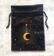 фланель сумки 月相星空绒布牌袋 抽绳收纳袋 塔牌罗牌收纳袋子 韦特绒布罗牌塔