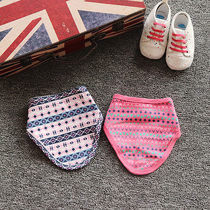 Foreign trade baby saliva towel baby triangular towel pure cotton snap bib bib spring and autumn rice bag double layer cotton