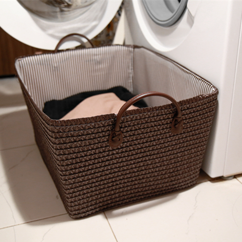Simple Japanese-Style Large Woven Basket for Bedroom Dirty Clothes, Laundry Hamper, Wardrobe Storage Basket, Household Clothing Storage Basket Simple Japanese-Style Large Woven Basket for Bedroom Dirty Clothes, Laundry Hamper, Wardrobe Storage Basket, Household Clothing Storage Basket