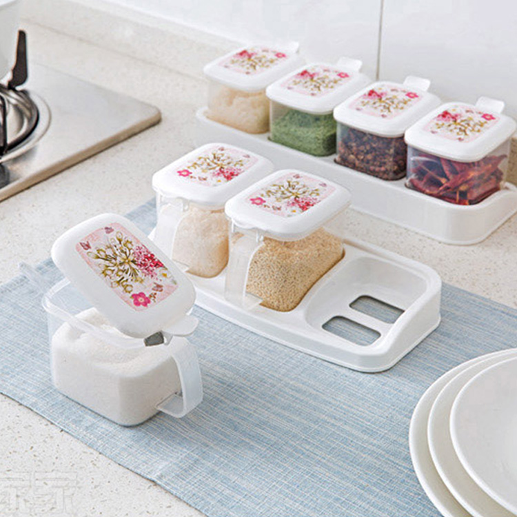 PP flavor cans printed with covered flavor box sealing box salt cans European kitchen taste box