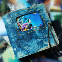 Handmade dream creative leather photo album DIY album This insert 3 inch 5 inch baby growth commemorative book gift