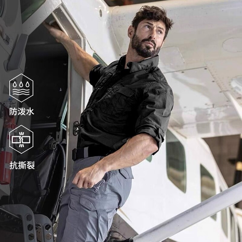 American 5.11 Outdoor Men's Long-Sleeved Shirt 511 Wear-Resistant Tactical Shirt Lapel Striker Shirt 72399