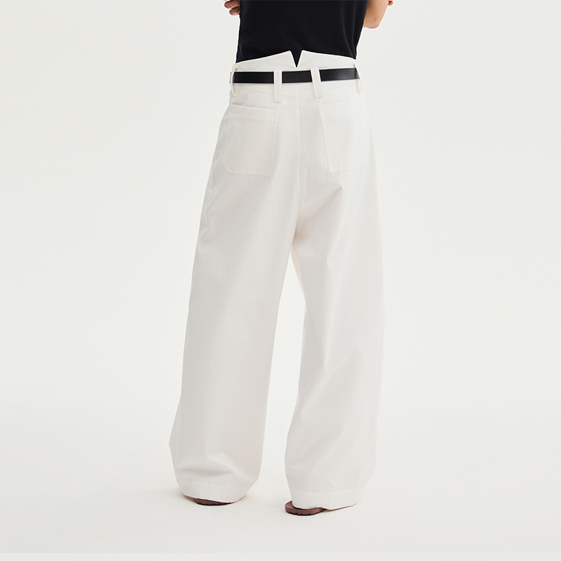 Southstudio Fishtail Waist Casual Pants Unisex Wear 26 Spring and Summer New Black and White Two-Tone Long Pants Southstudio Fishtail Waist Casual Pants Unisex Wear 26 Spring and Summer New Black and White Two-Tone Long Pants