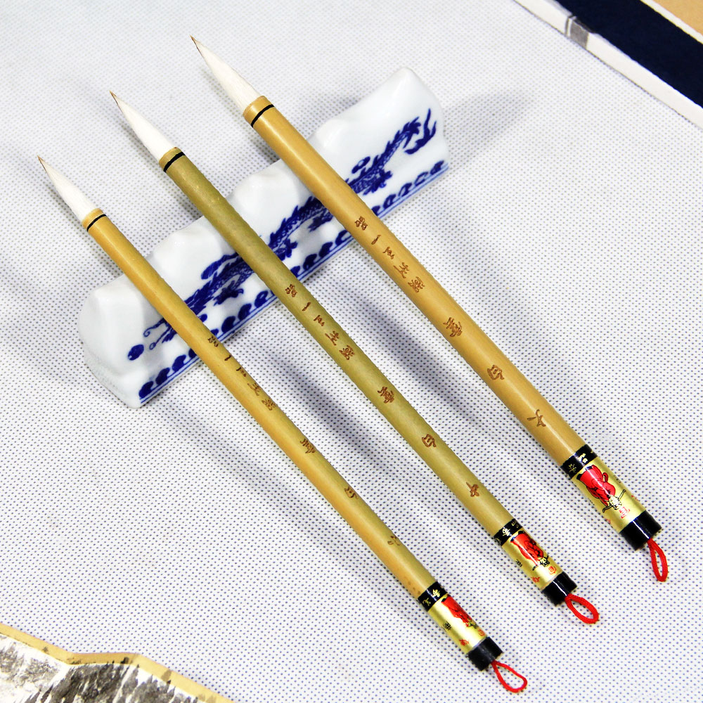 Huzhou wang yi pin zhai pen zhuang tianguan brand brush big white cloud small white cloud king yi pin both Chinese painting coloring pen